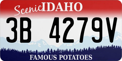 ID license plate 3B4279V