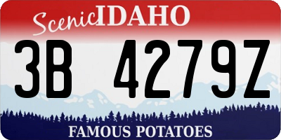 ID license plate 3B4279Z