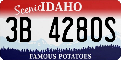 ID license plate 3B4280S