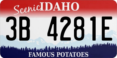 ID license plate 3B4281E
