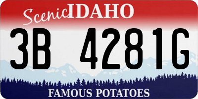 ID license plate 3B4281G