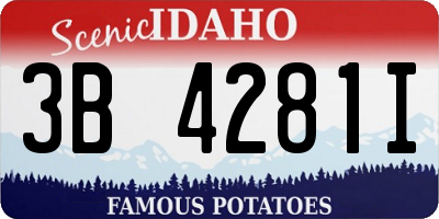 ID license plate 3B4281I