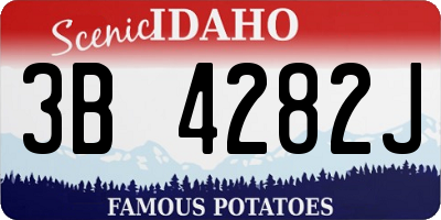 ID license plate 3B4282J