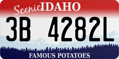 ID license plate 3B4282L