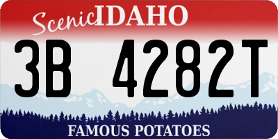 ID license plate 3B4282T