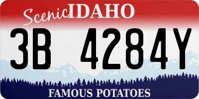 ID license plate 3B4284Y