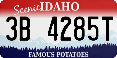 ID license plate 3B4285T