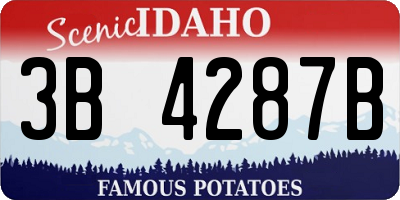 ID license plate 3B4287B