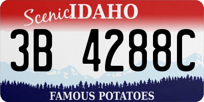 ID license plate 3B4288C