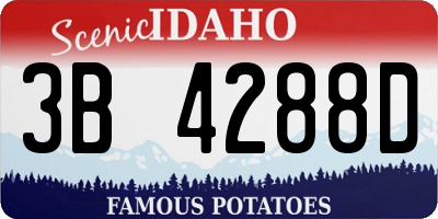 ID license plate 3B4288D