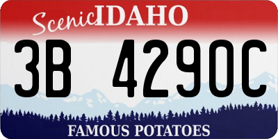 ID license plate 3B4290C