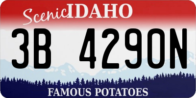 ID license plate 3B4290N