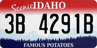 ID license plate 3B4291B