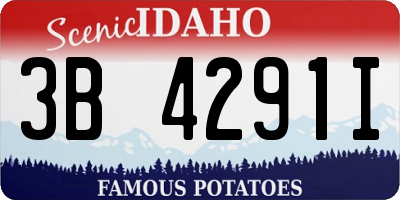 ID license plate 3B4291I