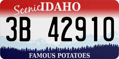 ID license plate 3B4291O