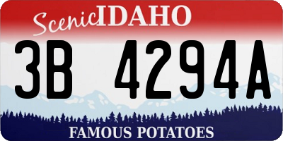 ID license plate 3B4294A