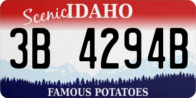 ID license plate 3B4294B