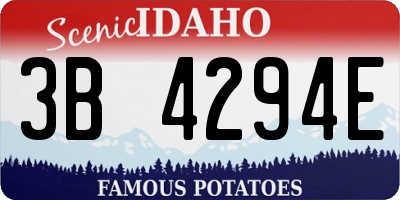 ID license plate 3B4294E
