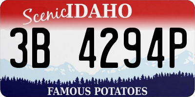 ID license plate 3B4294P