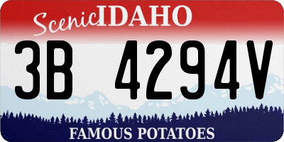 ID license plate 3B4294V