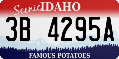 ID license plate 3B4295A