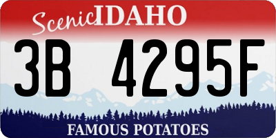 ID license plate 3B4295F