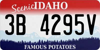 ID license plate 3B4295V