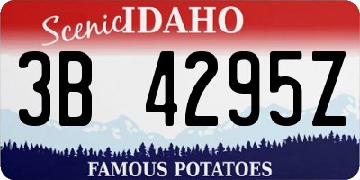 ID license plate 3B4295Z