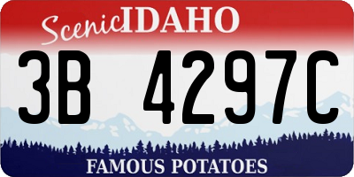 ID license plate 3B4297C