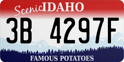 ID license plate 3B4297F