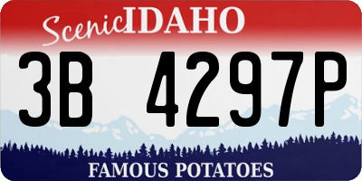ID license plate 3B4297P