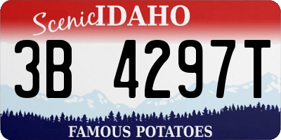 ID license plate 3B4297T