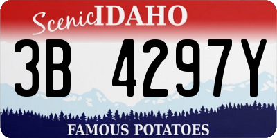 ID license plate 3B4297Y