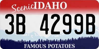 ID license plate 3B4299B