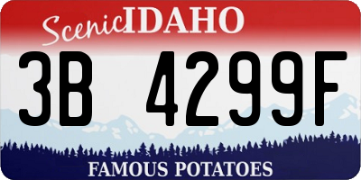 ID license plate 3B4299F