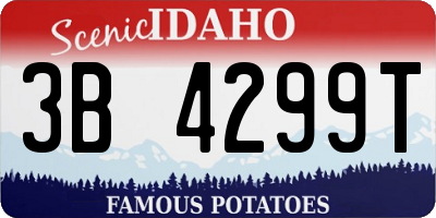 ID license plate 3B4299T