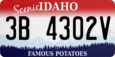 ID license plate 3B4302V