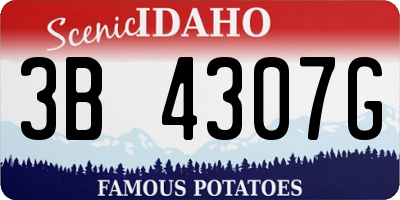 ID license plate 3B4307G