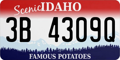 ID license plate 3B4309Q