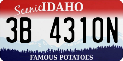 ID license plate 3B4310N