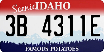 ID license plate 3B4311E