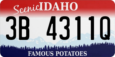 ID license plate 3B4311Q
