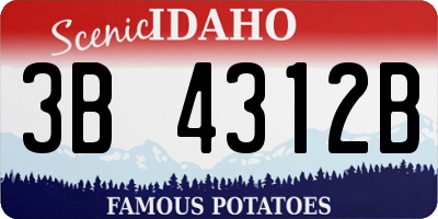 ID license plate 3B4312B