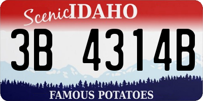 ID license plate 3B4314B