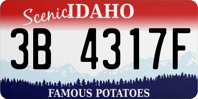 ID license plate 3B4317F
