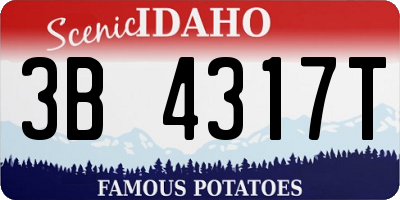 ID license plate 3B4317T