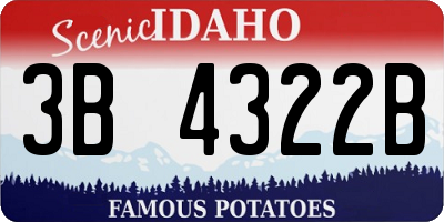 ID license plate 3B4322B