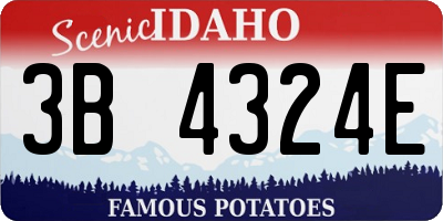 ID license plate 3B4324E