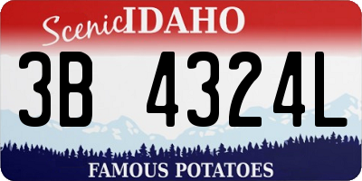 ID license plate 3B4324L