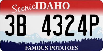 ID license plate 3B4324P